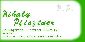 mihaly pfisztner business card